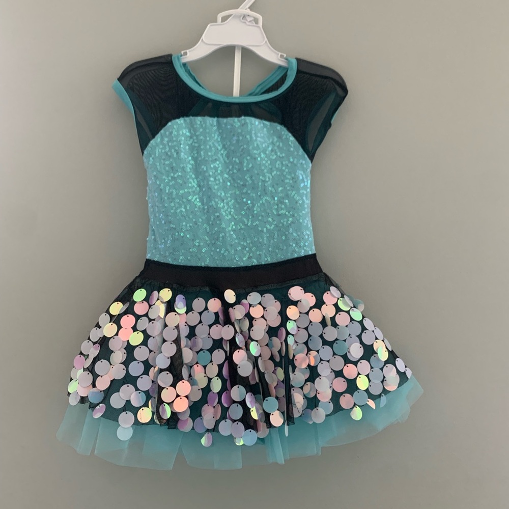 Sparkling Teal Sequin Kids Costume